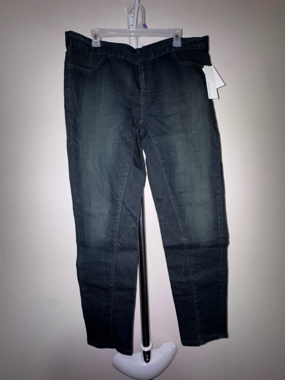 Calvin Klein Extra Skinny Jeans Dark Wash 33x16 High Rise Stretch Denim